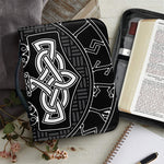 Mjolnir And Scandinavian Runes Print Leather Bible Cover