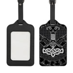 Mjolnir And Scandinavian Runes Print Luggage Tag