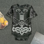 Mjolnir And Scandinavian Runes Print Men's Bodysuit