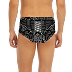 Mjolnir And Scandinavian Runes Print Men's Briefs