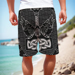 Mjolnir And Scandinavian Runes Print Men's Cargo Shorts