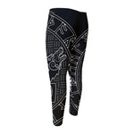 Mjolnir And Scandinavian Runes Print Men's Compression Pants