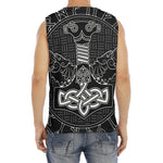 Mjolnir And Scandinavian Runes Print Men's Fitness Tank Top