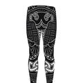 Mjolnir And Scandinavian Runes Print Men's Leggings
