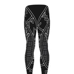 Mjolnir And Scandinavian Runes Print Men's leggings