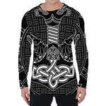 Mjolnir And Scandinavian Runes Print Men's Long Sleeve T-Shirt