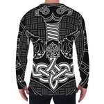 Mjolnir And Scandinavian Runes Print Men's Long Sleeve T-Shirt