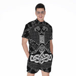 Mjolnir And Scandinavian Runes Print Men's Rompers