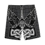 Mjolnir And Scandinavian Runes Print Men's Sports Shorts