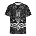 Mjolnir And Scandinavian Runes Print Men's Athletic T-Shirt
