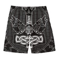 Mjolnir And Scandinavian Runes Print Men's Swim Trunks