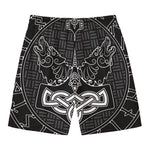 Mjolnir And Scandinavian Runes Print Men's Swim Trunks