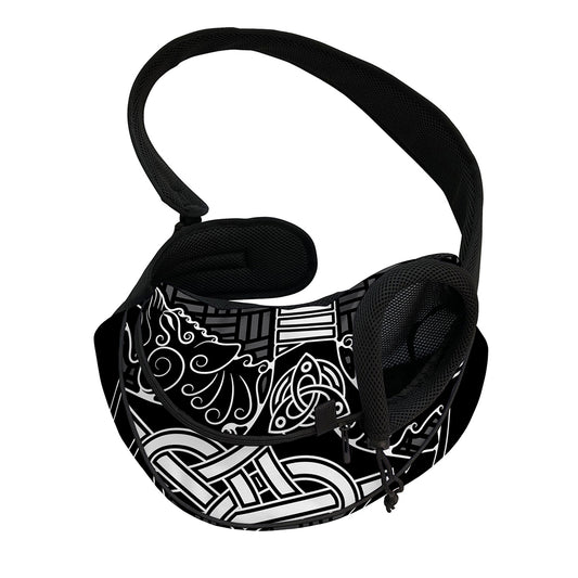 Mjolnir And Scandinavian Runes Print Pet Sling Carrier