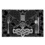 Mjolnir And Scandinavian Runes Print Placemat