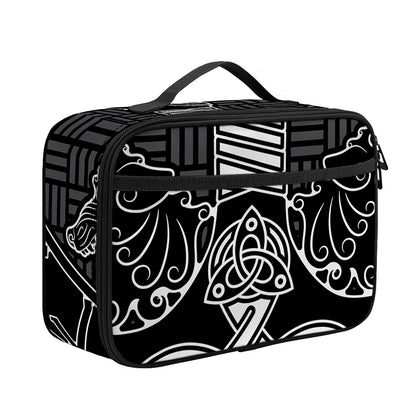 Mjolnir And Scandinavian Runes Print Portable Lunch Bag