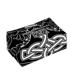 Mjolnir And Scandinavian Runes Print Rectangle Tissue Box Cover