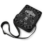 Mjolnir And Scandinavian Runes Print Rectangular Crossbody Bag