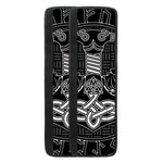 Mjolnir And Scandinavian Runes Print Refrigerator Handle Covers