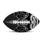 Mjolnir And Scandinavian Runes Print Rugby Ball