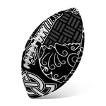 Mjolnir And Scandinavian Runes Print Rugby Ball