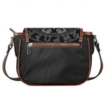 Mjolnir And Scandinavian Runes Print Saddle Bag