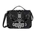 Mjolnir And Scandinavian Runes Print Shoulder Strap Bible Bag