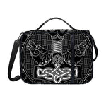 Mjolnir And Scandinavian Runes Print Shoulder Strap Bible Bag