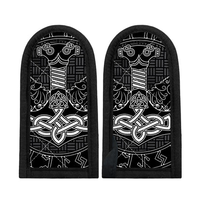 Mjolnir And Scandinavian Runes Print Skillet Handle Cover
