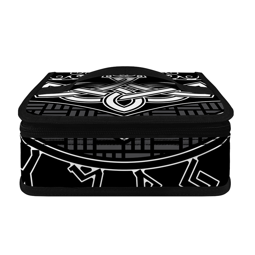 Mjolnir And Scandinavian Runes Print Small Lunch Bag