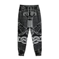 Mjolnir And Scandinavian Runes Print Sweatpants