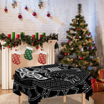 Mjolnir And Scandinavian Runes Print Tablecloth