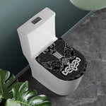 Mjolnir And Scandinavian Runes Print Toilet Lid Cover