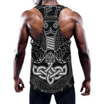 Mjolnir And Scandinavian Runes Print Training Tank Top