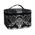 Mjolnir And Scandinavian Runes Print Travel Makeup Bag