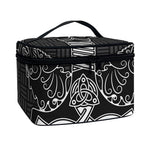 Mjolnir And Scandinavian Runes Print Travel Makeup Bag