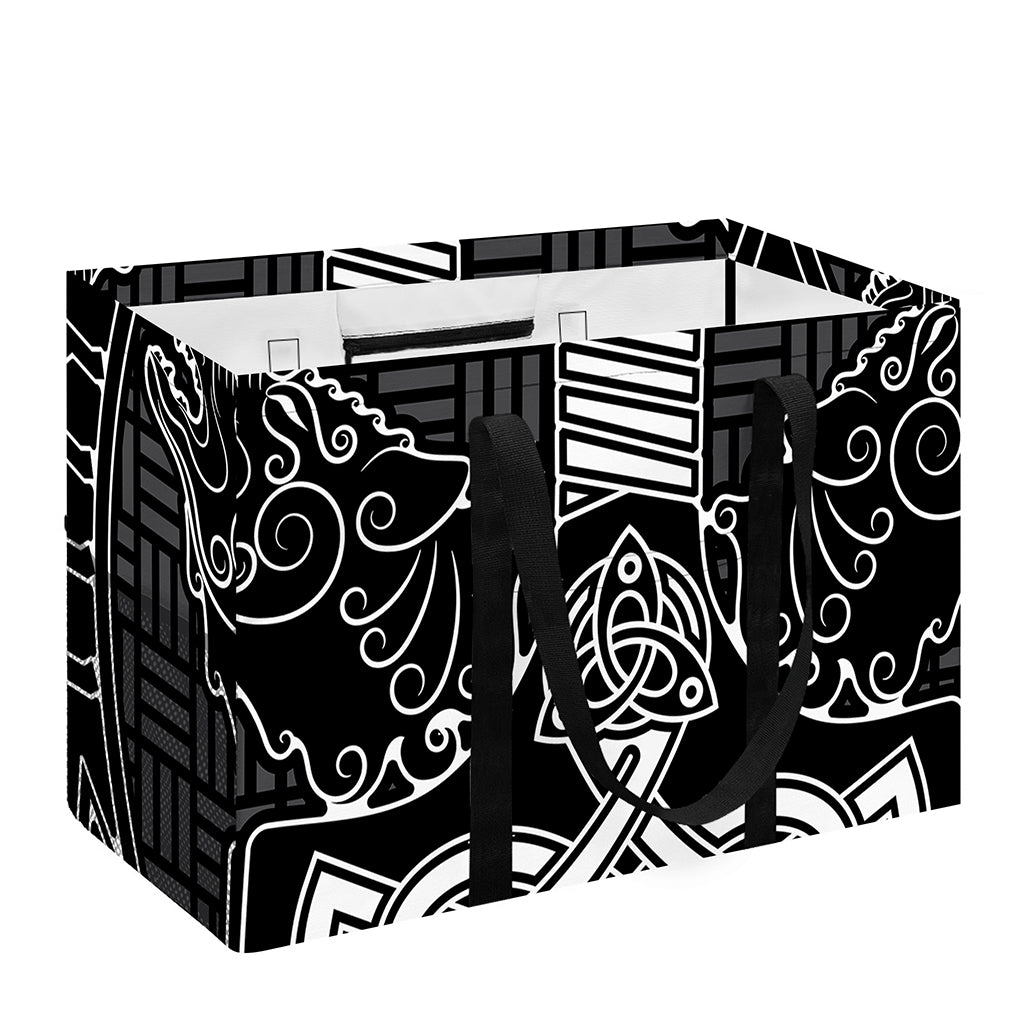 Mjolnir And Scandinavian Runes Print Utility Tote Bag