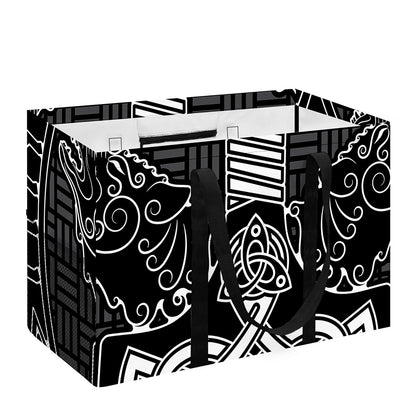 Mjolnir And Scandinavian Runes Print Utility Tote Bag