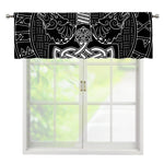 Mjolnir And Scandinavian Runes Print Window Valance