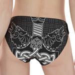 Mjolnir And Scandinavian Runes Print Women's Panties