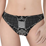 Mjolnir And Scandinavian Runes Print Women's Thong
