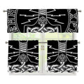 Mjolnir And Younger Futhark Print 3 Piece Kitchen Curtains