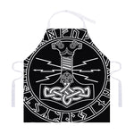 Mjolnir And Younger Futhark Print Adjustable Apron