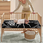 Mjolnir And Younger Futhark Print Baby Crib Sheet