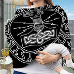 Mjolnir And Younger Futhark Print Baby Seat Cover