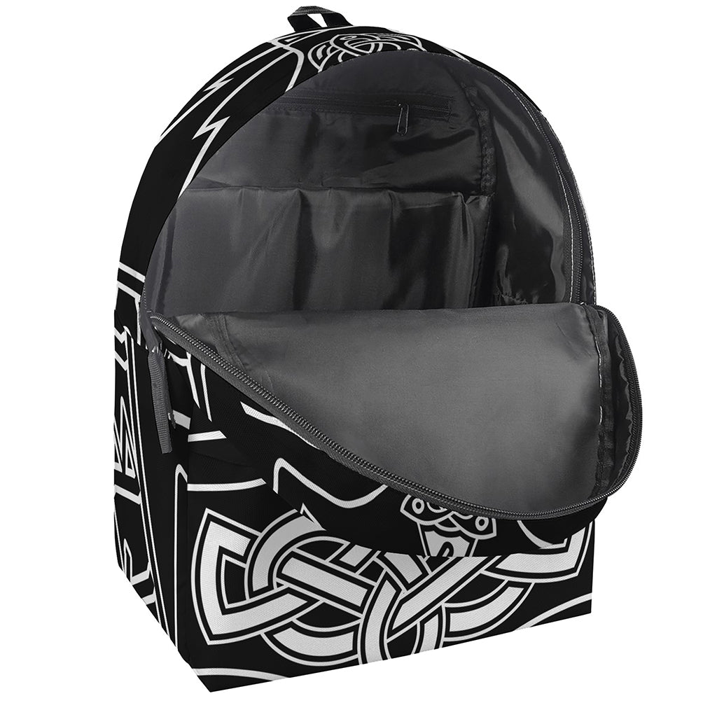 Mjolnir And Younger Futhark Print Backpack