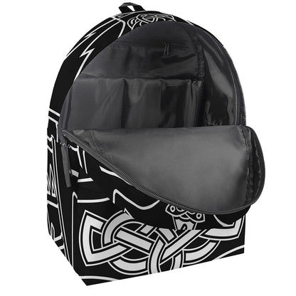 Mjolnir And Younger Futhark Print Backpack