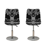 Mjolnir And Younger Futhark Print Bar Stool Covers