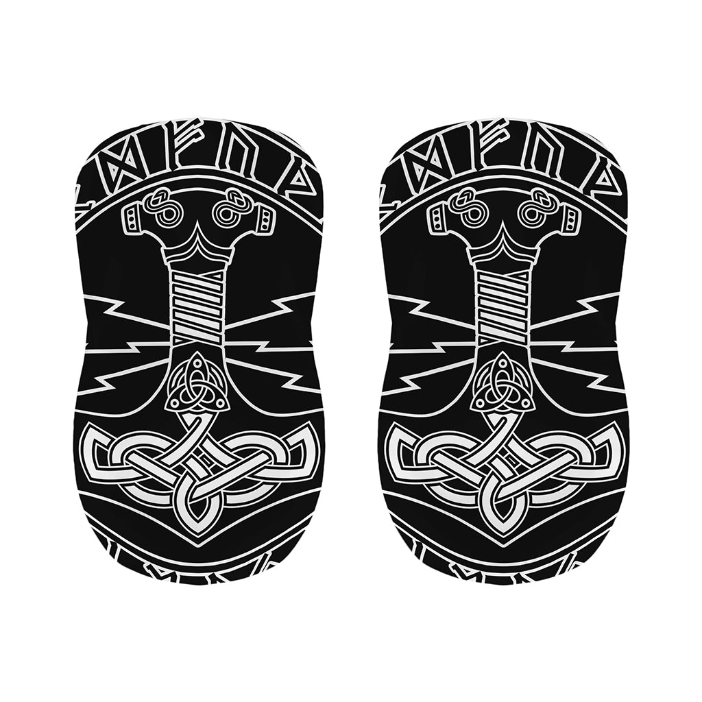 Mjolnir And Younger Futhark Print Bar Stool Covers