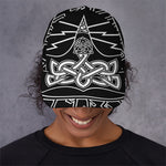 Mjolnir And Younger Futhark Print Baseball Cap