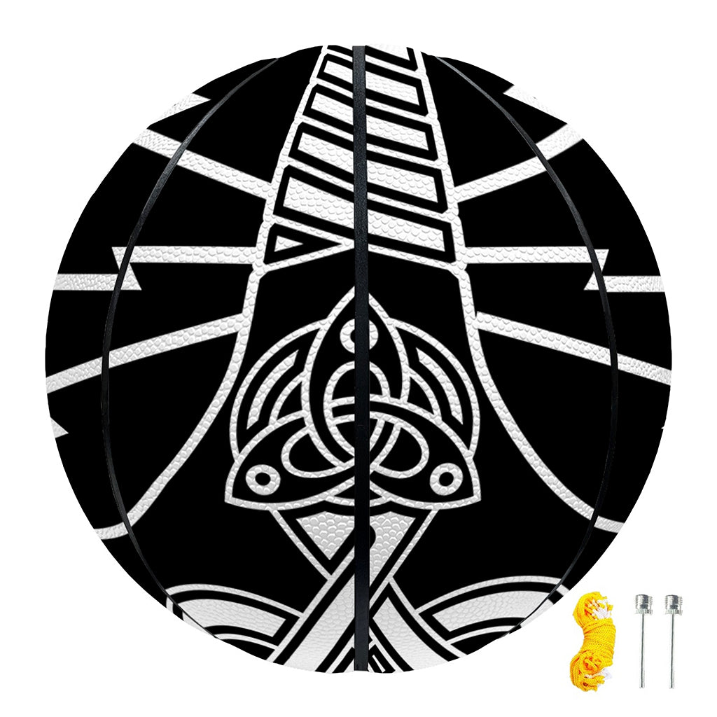 Mjolnir And Younger Futhark Print Basketball